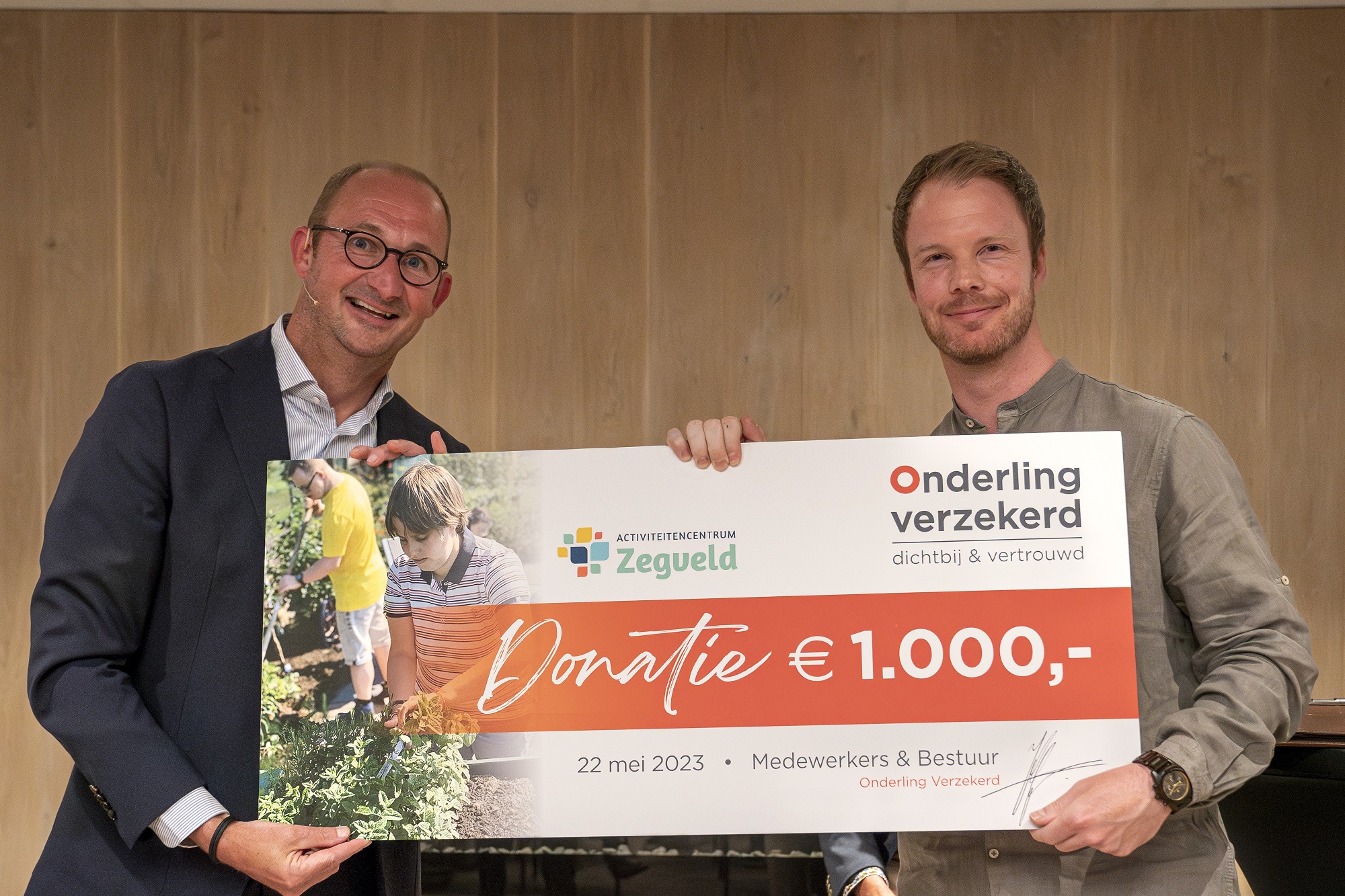 Donatie Activiteitencentrum Zegveld. Onderling Verzekerd