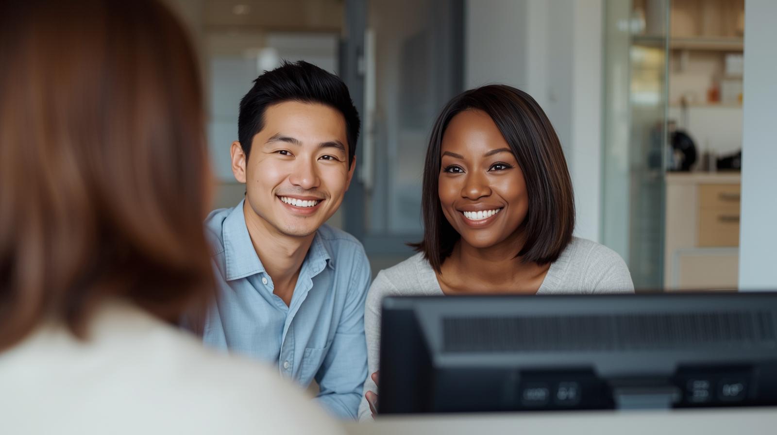 Twee mensen tijdens adviesgesprek aan tafel bij klantadviseur ASN Bank